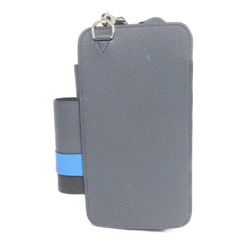 HERMES Epsom皮革Hermesway銀扣手機袋-1