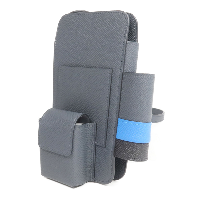 HERMES Epsom皮革Hermesway銀扣手機袋-2