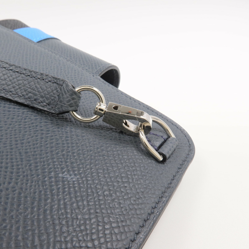 HERMES Epsom皮革Hermesway銀扣手機袋-5