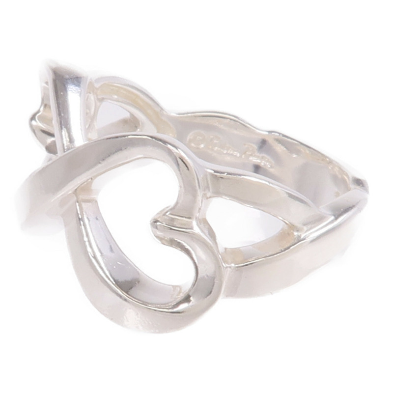 TIFFANY＆CO 925純銀Paloma Picasso Double Loving Heart Ring戒指US#6-2