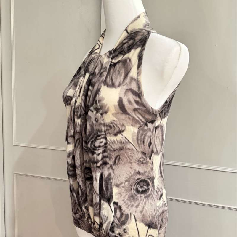 《新歡舊愛》正品Dior灰色系薄毛衣造型背心上衣S/38-1