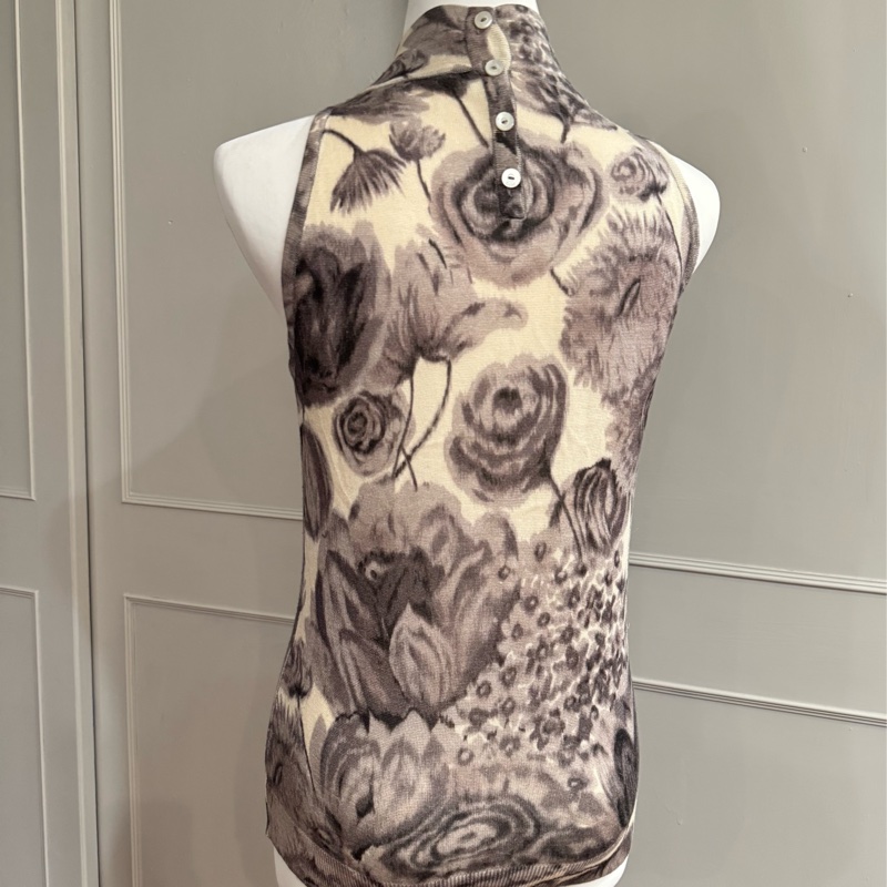 《新歡舊愛》正品Dior灰色系薄毛衣造型背心上衣S/38-2