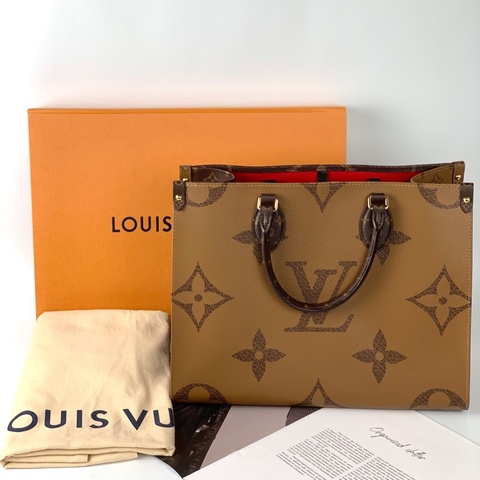 LV onthego中號✨包況很新😎晶片款/盒子/防塵袋