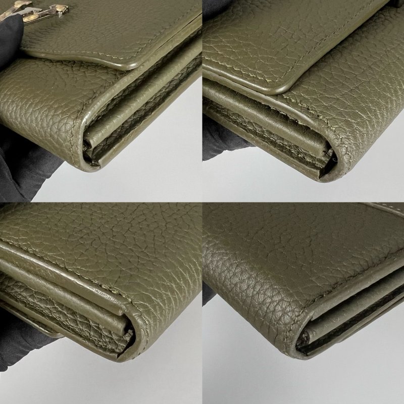 LV N96332/晶片款 綠蛇皮Capucines長夾-9