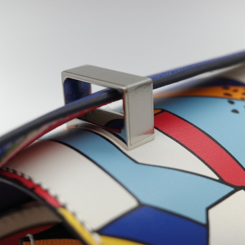 Hermès 愛馬仕 Constance 限量款 多拚色 swift牛皮 銀扣 側背包-20