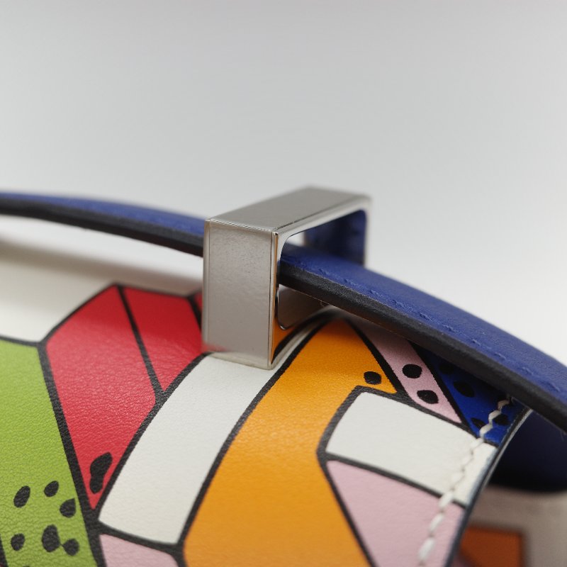 Hermès 愛馬仕 Constance 限量款 多拚色 swift牛皮 銀扣 側背包-21