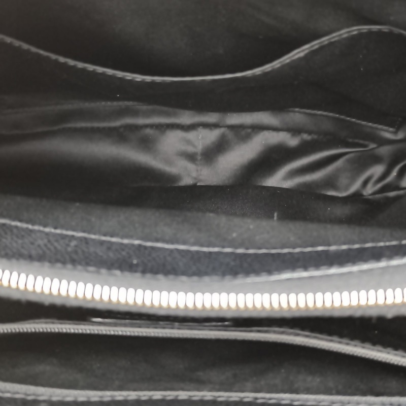 CHANEL GST購物袋小號黑色荔枝牛皮20開金扣肩背包-4