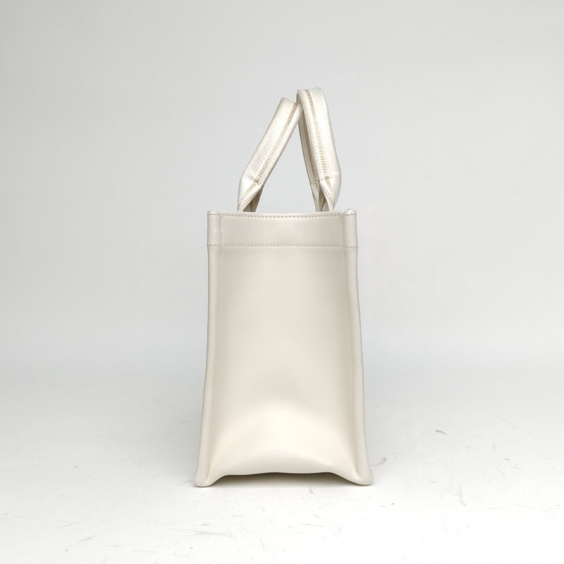 DIOR 米白色帆布金扣印花字母刺繡BookTote小號肩背包-1