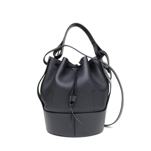 LOEWE Balloon水桶包中號黑色牛皮肩背包