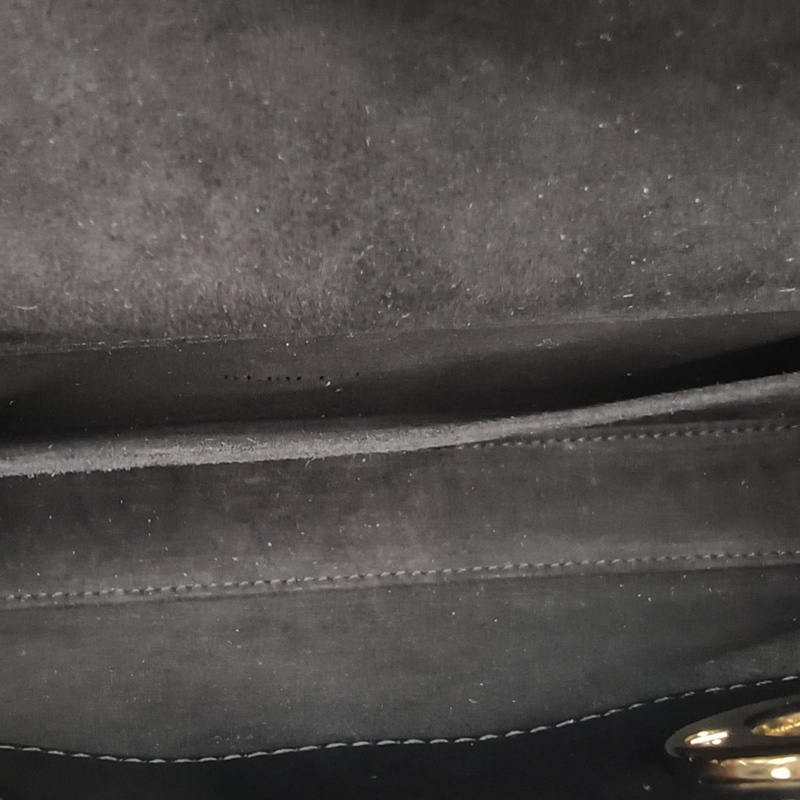 DIOR LadyD-Joy橫版戴妃包中號26黑色羊皮金扣肩背包-5