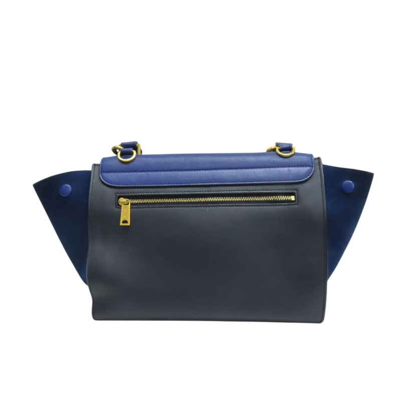 藍/黑色 牛皮 麂皮 Trapeze 兩用包【CELINE 賽琳】 174683-2