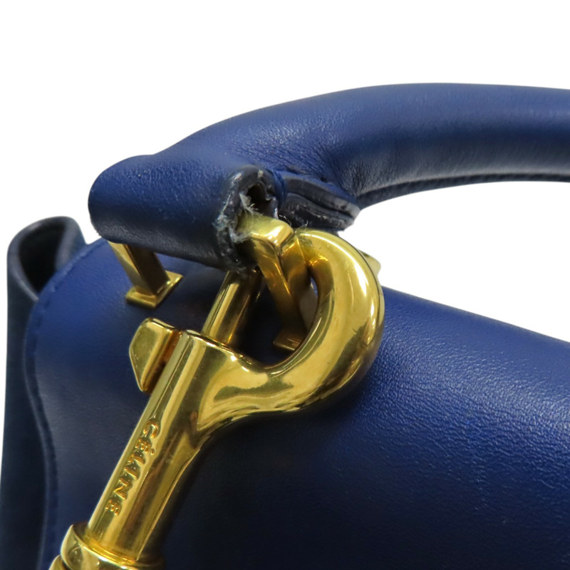 藍/黑色 牛皮 麂皮 Trapeze 兩用包【CELINE 賽琳】 174683-15