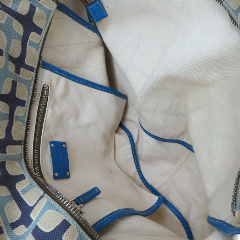 藍色帆布 肩背包【PRADA 普拉達】-4