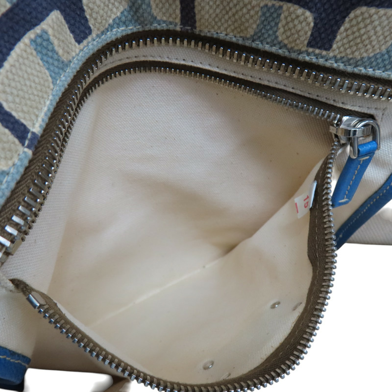 藍色帆布 肩背包【PRADA 普拉達】-5