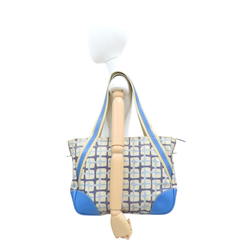 藍色帆布 肩背包【PRADA 普拉達】-9