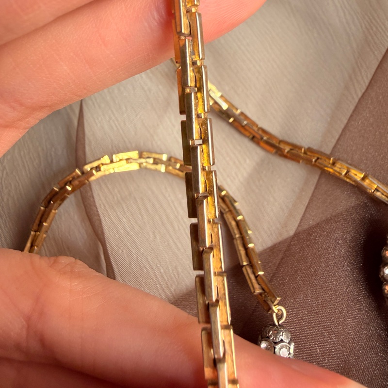 罕有 70年代Christian Dior 迪奧水鑽長項鏈 毛衣鏈 晚宴珠寶-13