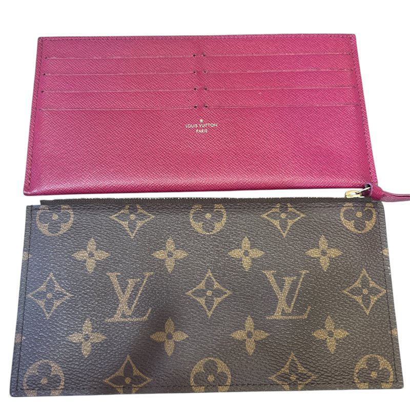 LV字紋拼紅內裡三合一鍊包-8