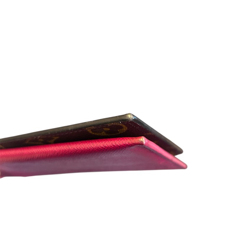 LV字紋拼紅內裡三合一鍊包-9