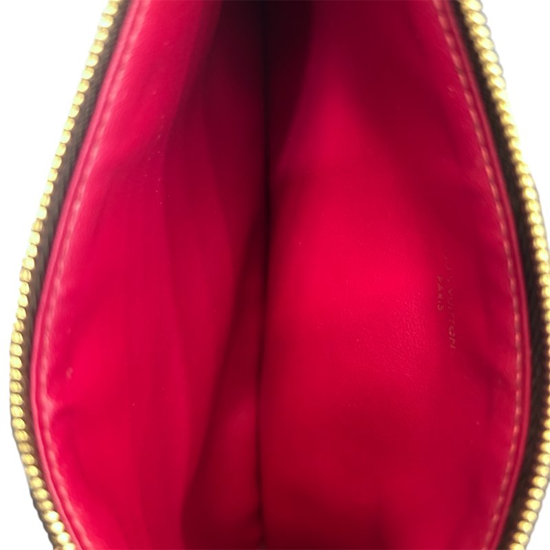 LV字紋拼紅內裡三合一鍊包-12