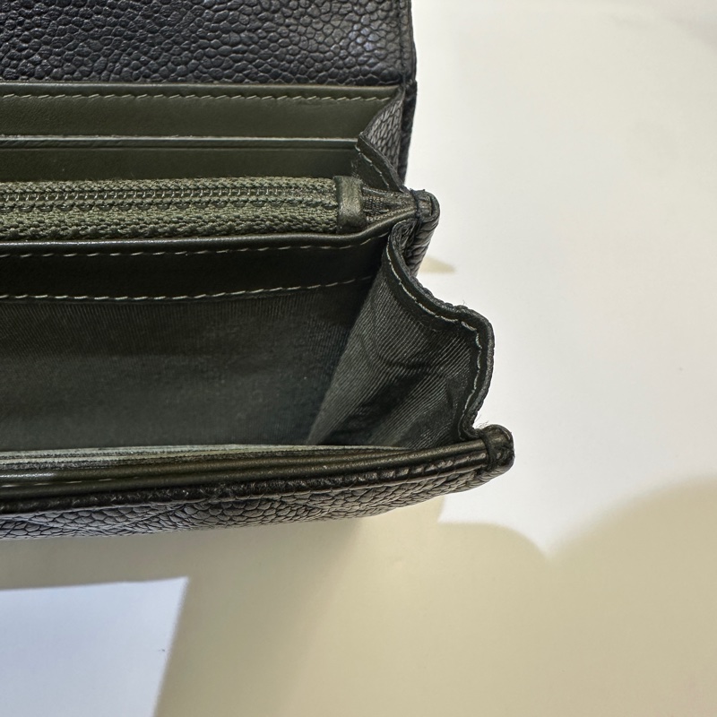 Chanel 黑荔枝牛皮boy 12卡長夾-10