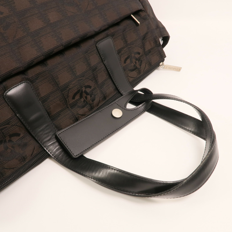 CHANEL 牛皮皮革Vintage Totebag銀扣手挽袋-7