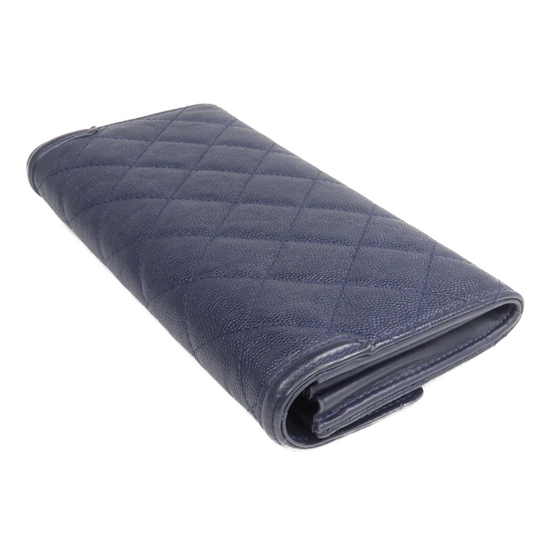 CHANEL 牛皮皮革Long Wallet金扣長錢包-4