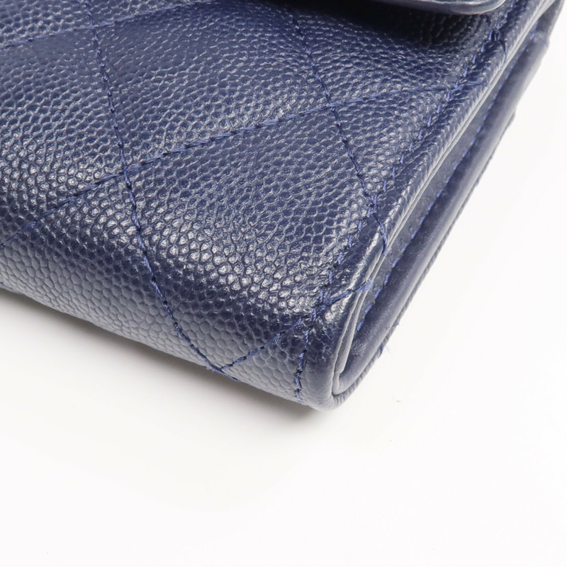 CHANEL 牛皮皮革Long Wallet金扣長錢包-11