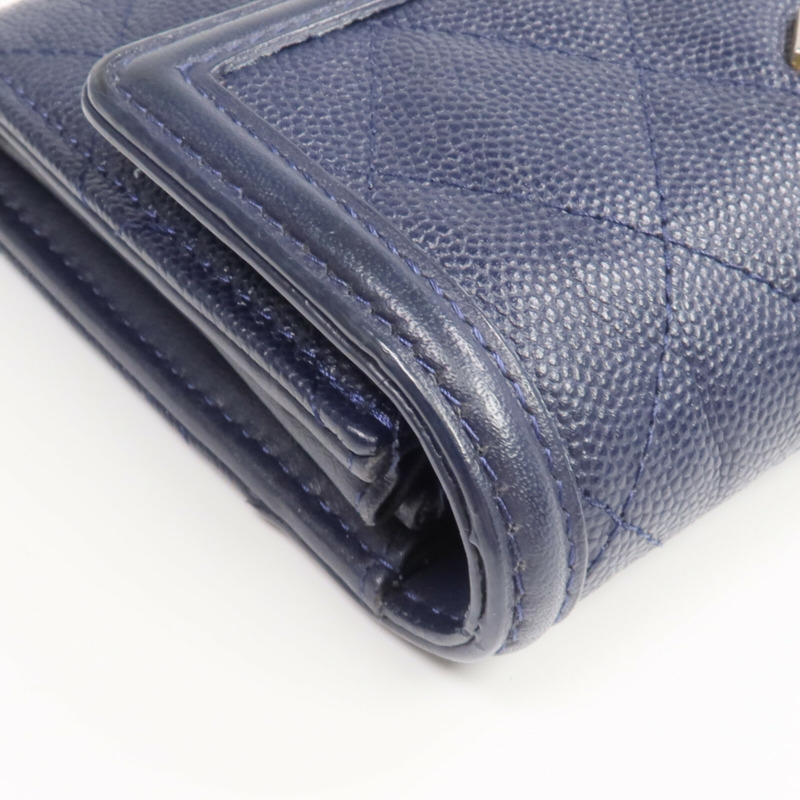 CHANEL 牛皮皮革Long Wallet金扣長錢包-13