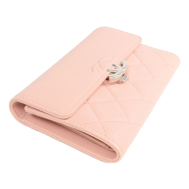 CHANEL 牛皮皮革Wallet銀扣錢包-3