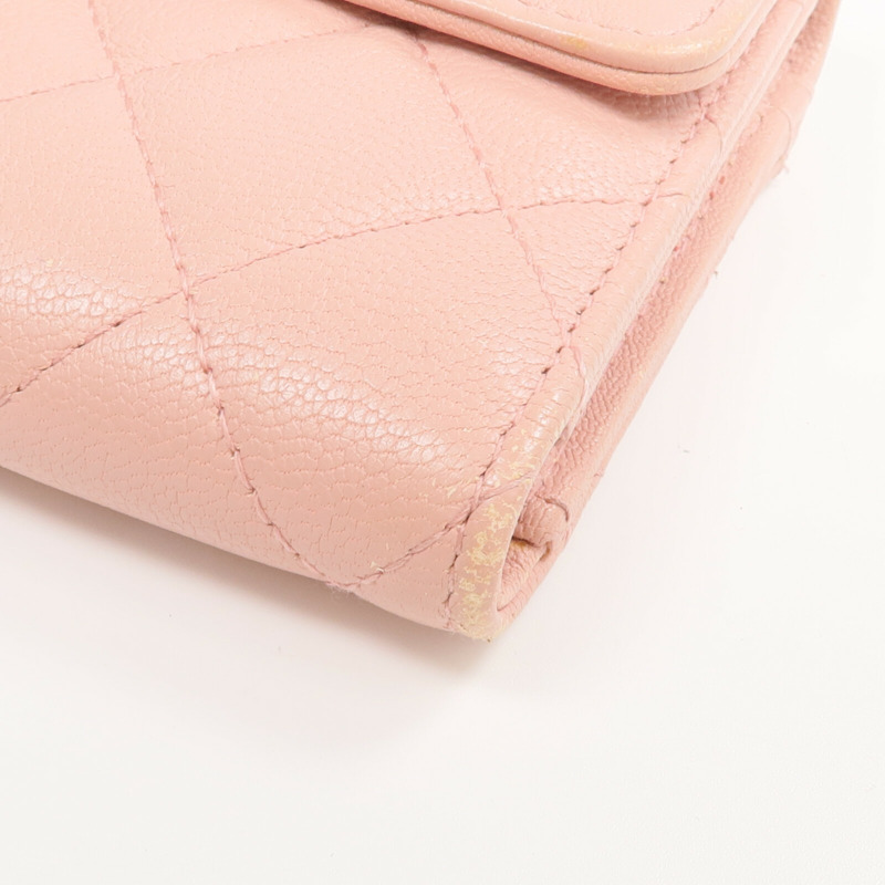 CHANEL 牛皮皮革Wallet銀扣錢包-6