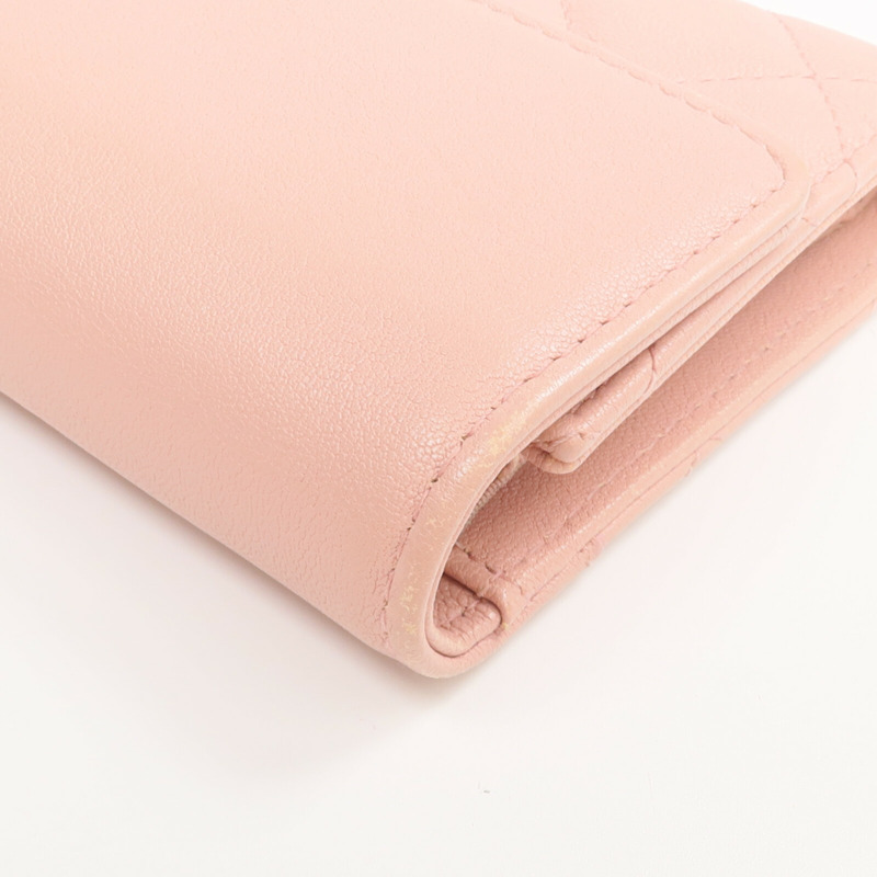 CHANEL 牛皮皮革Wallet銀扣錢包-9