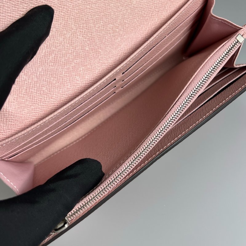 LV M61178/晶片款 粉水波紋Twist長夾-4