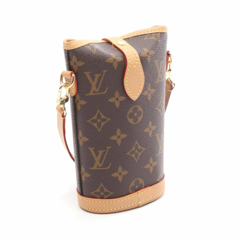 路易威登 Fold Me Pouch 肩背包/手提包，塗層帆布和皮革，Monogram 圖案，女士，棕色，M80874-1