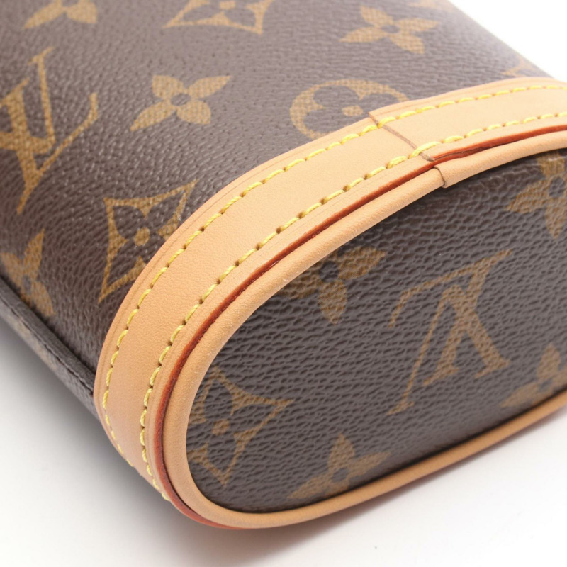 路易威登 Fold Me Pouch 肩背包/手提包，塗層帆布和皮革，Monogram 圖案，女士，棕色，M80874-4