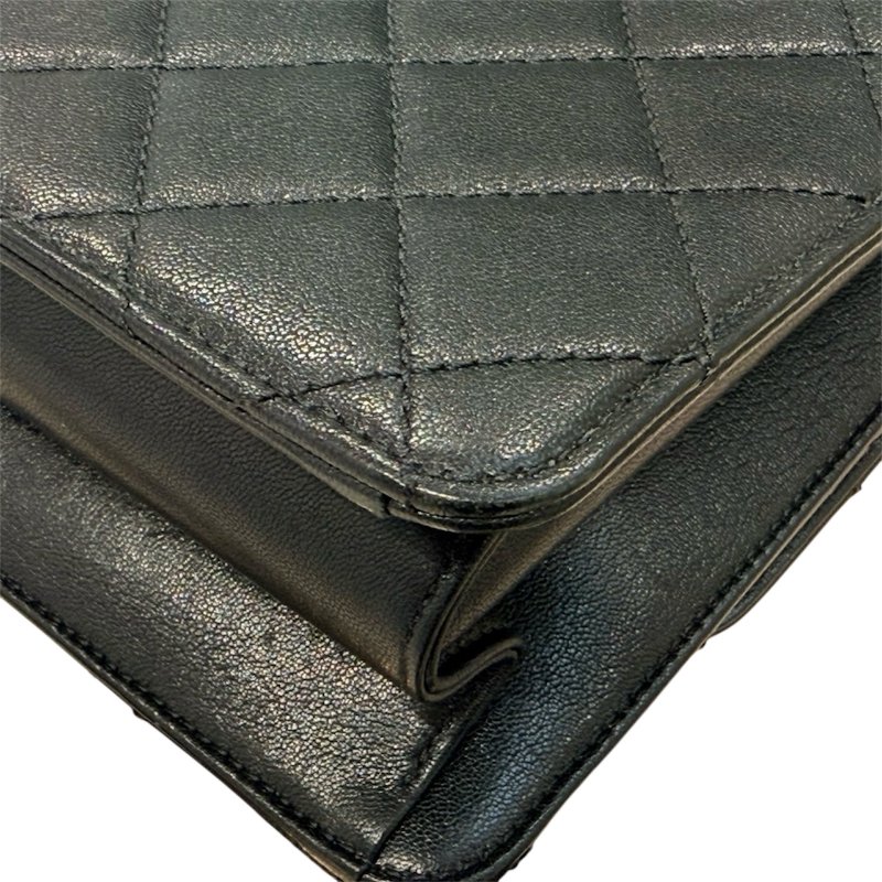 CHANEL 香奈兒 BEAUTY LOCK FLAP BAG 牛皮 黑色 金扣-5