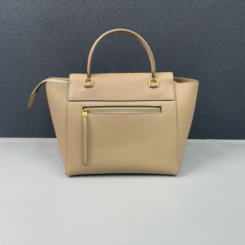 Celine賽琳 奶茶色全皮中號Micro鯰魚包-1