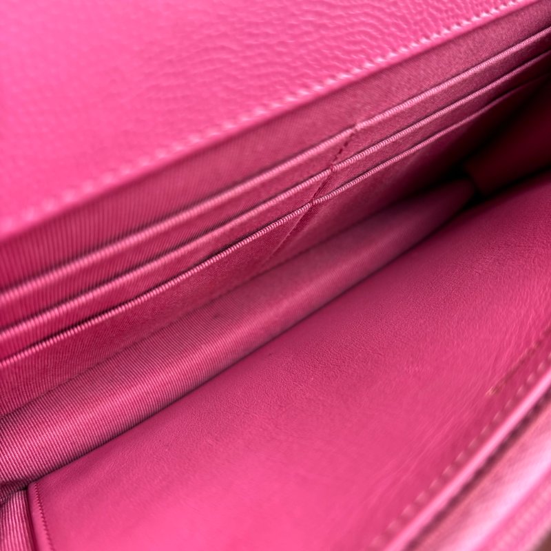 ::CHANEL:: 粉色金雙C 吸釦鏈帶WOVC 鍊條包 斜背包 鍊帶皮夾-23