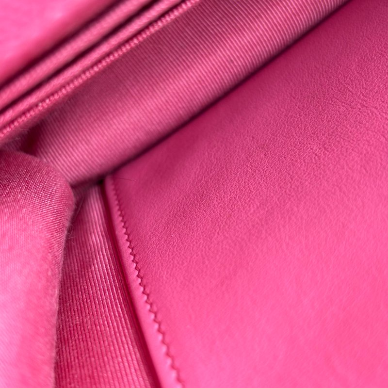 ::CHANEL:: 粉色金雙C 吸釦鏈帶WOVC 鍊條包 斜背包 鍊帶皮夾-26