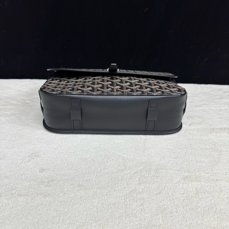 Goyard戈雅 黑色拼老花belvedere郵差包-4