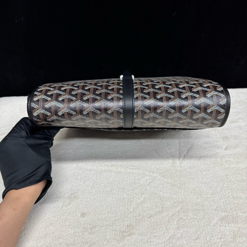 Goyard戈雅 黑色拼老花belvedere郵差包-5