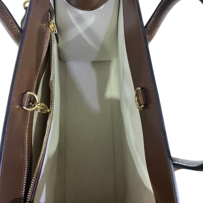 【美收精品】GUCCI茶色手提包 5-185-11
