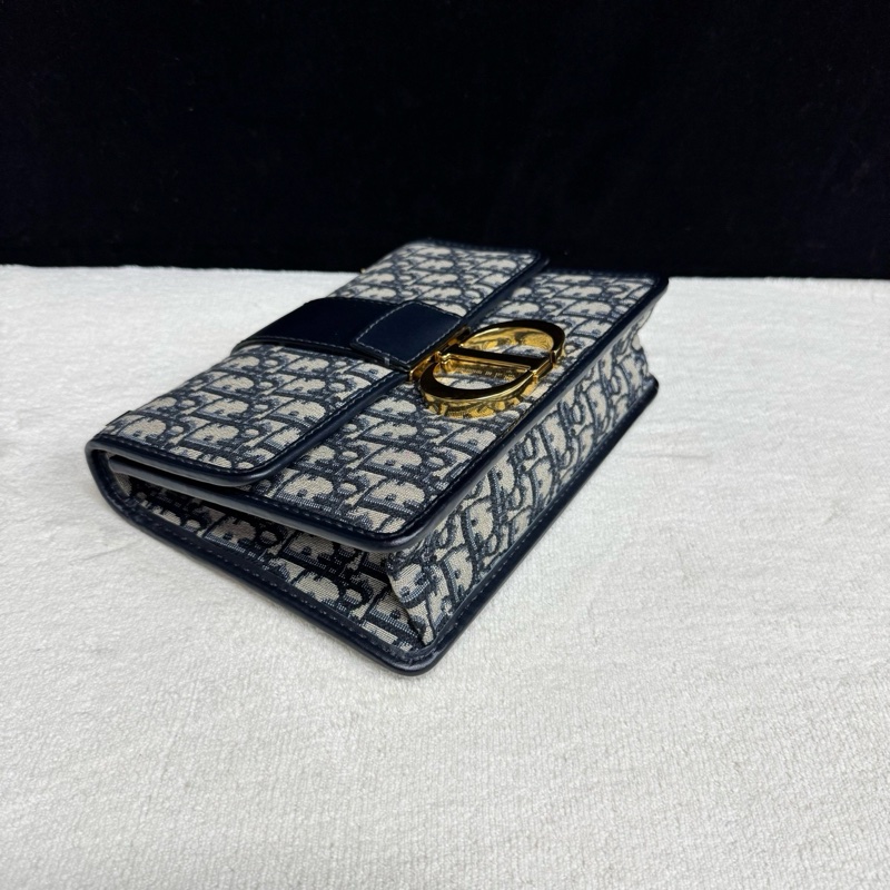 Dior迪奧 藍色老花Montaigne蒙田30單肩斜挎包-2