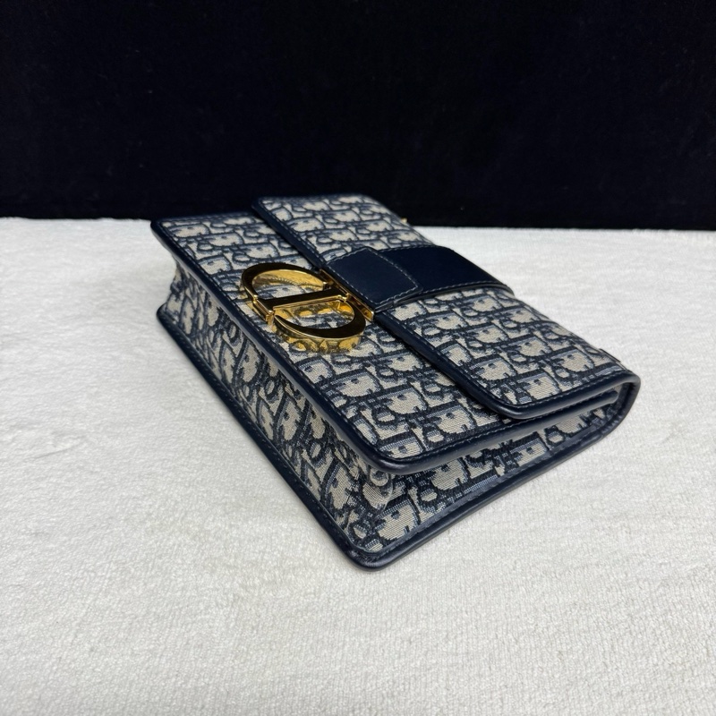 Dior迪奧 藍色老花Montaigne蒙田30單肩斜挎包-3