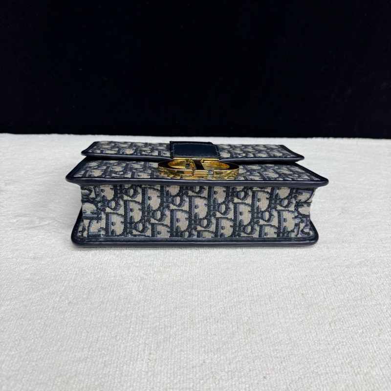 Dior迪奧 藍色老花Montaigne蒙田30單肩斜挎包-4