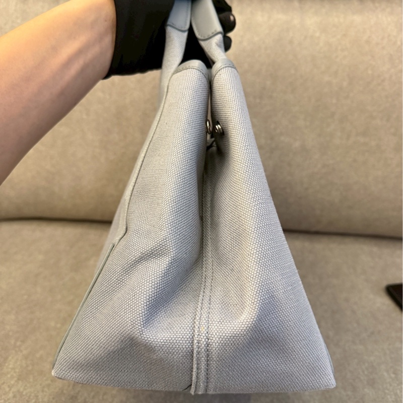 巴黎世家灰色帆布手提包-1