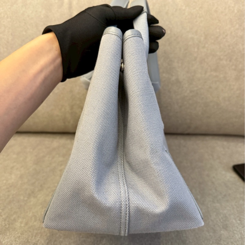 巴黎世家灰色帆布手提包-2