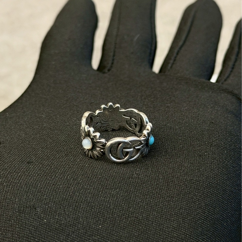 GUCCI綠松石琺瑯戒指-1