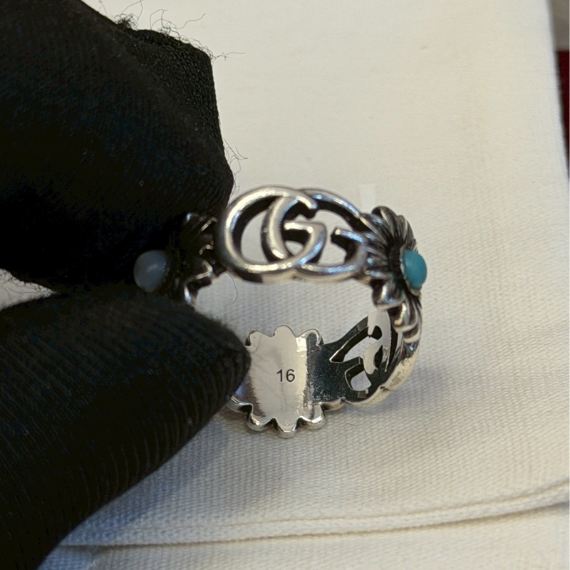 GUCCI綠松石琺瑯戒指-2