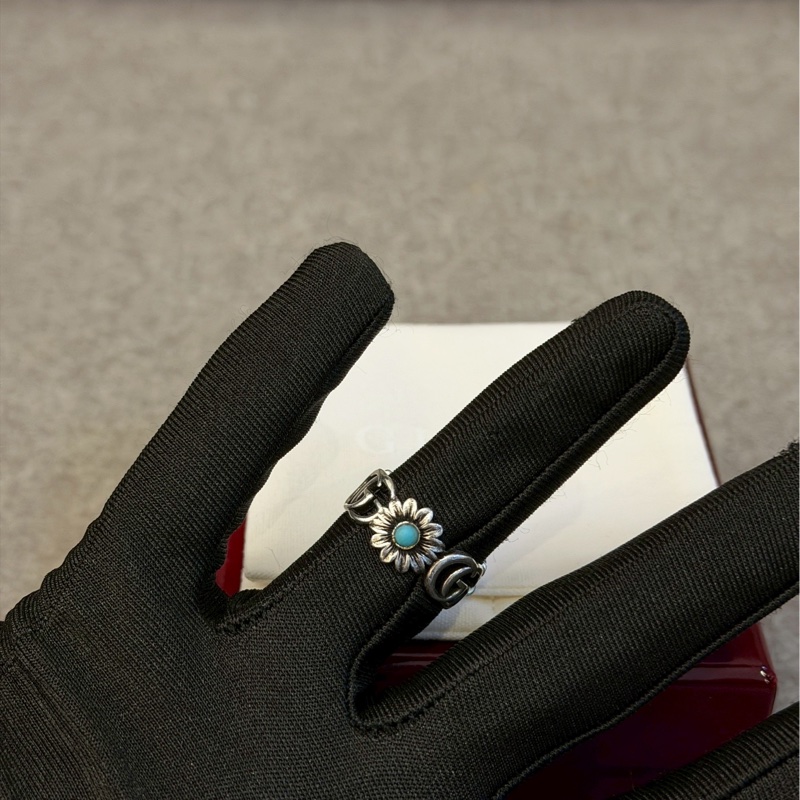 GUCCI綠松石琺瑯戒指-3