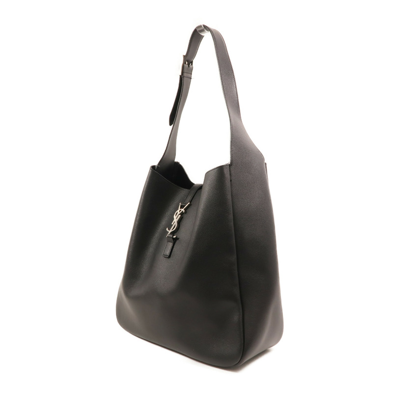 YVES SAINT LAURENT 牛皮皮革LE 5A7 Hobo銀扣肩背袋-2